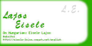 lajos eisele business card